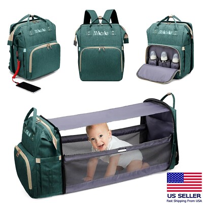 Diaper Crib Bag MAICAIS Baby Changing Station Backpack