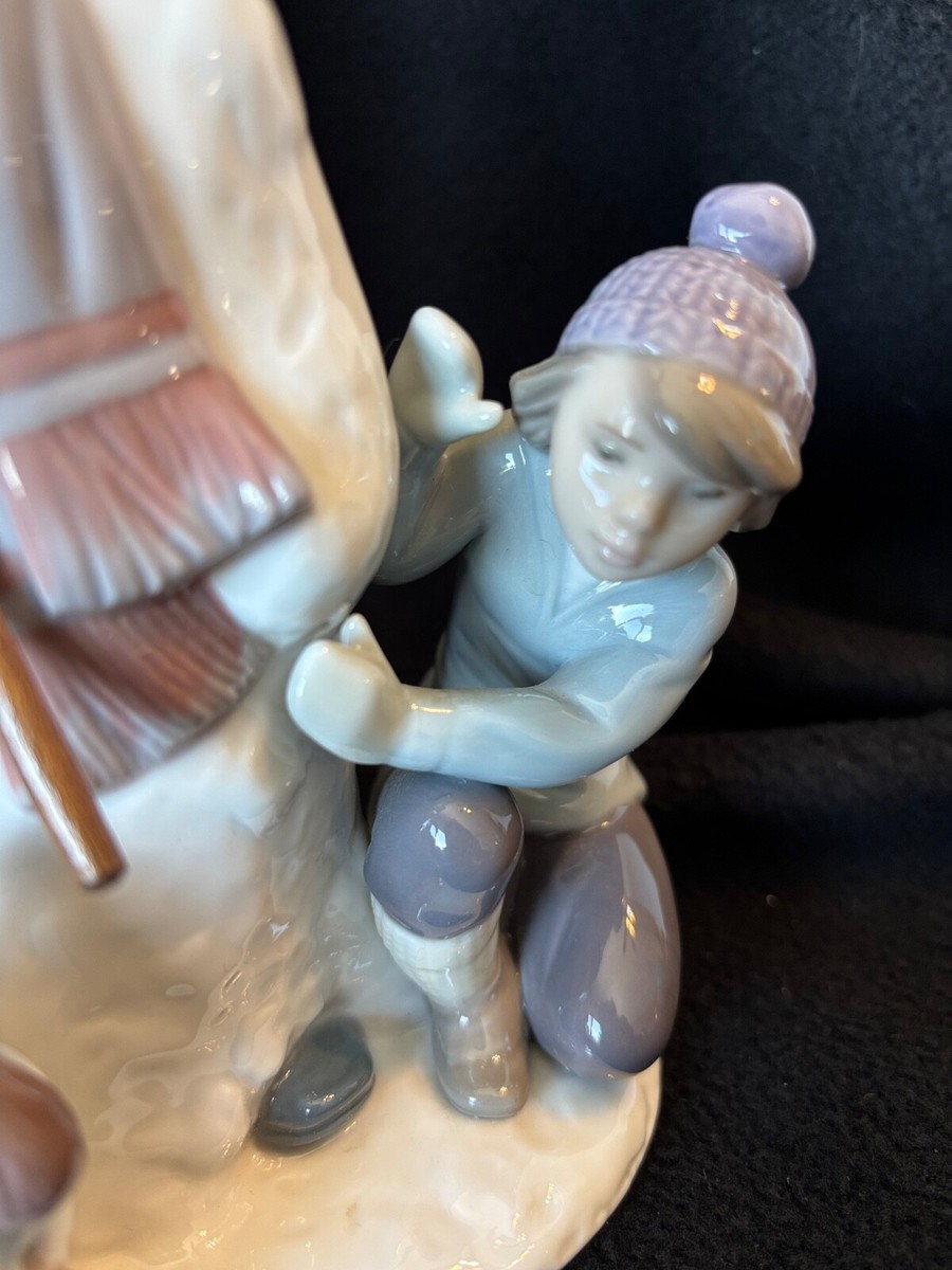LLADRO リヤドロ \"The man\" #5713 Lladro Snowman Porcelain Figurine #5713 Winter Holiday