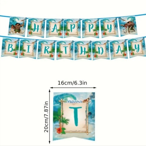 VAIANA GEBURTSTAG DEKO SET⭐️Disney Moana Party Zubehör Ballon Set Cupcake Topper - Bild 14 von 14