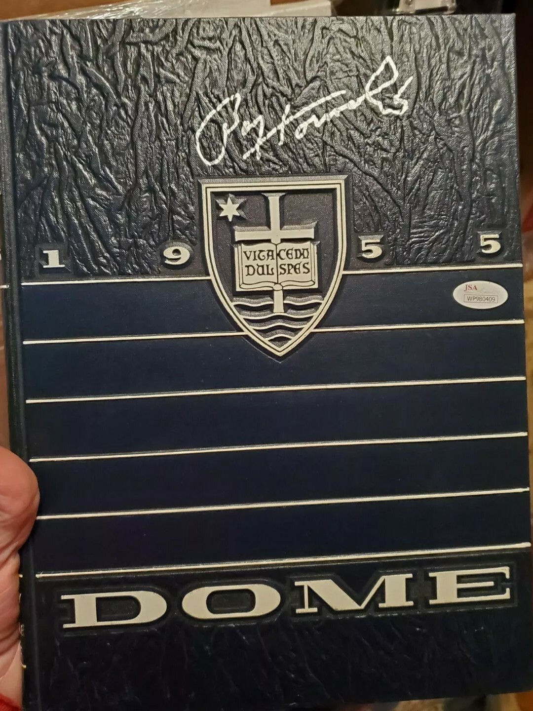 Paul Hornung Autographed Signed Notre Dame Fighting Irish RARE 1955 Notre Dame College Yearbook JSA NICE 