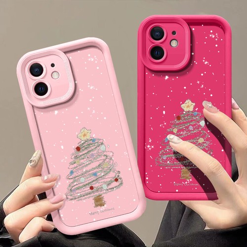 For iPhone 16 15 Pro Max 14 13 12 11 XR Christmas Tree Silicone Santa Case Cover - Picture 2 of 19