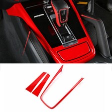 For Porsche Cayenne 2018-2022 Bright Red Center Control Shift Panel Decor Trim
