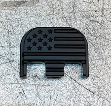 Aluminum Blacked Out Flag Back Plate For Glock - (Choose Model)