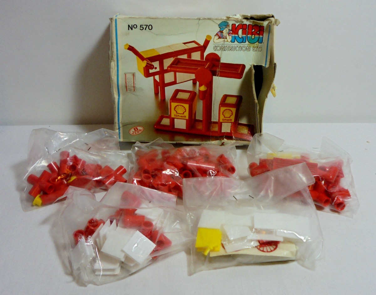 KIBI VTG 80s SHELL GAS STATION CONSTRUCTION KIT #570 GREEK MIP