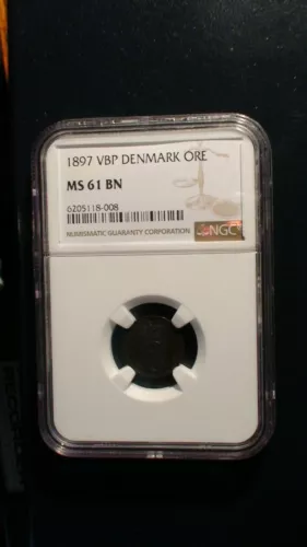 1897 VBP Denmark Ore NGC MS61 BN UNCIRCULATED 1O Coin PRICED TO SELL NOW!