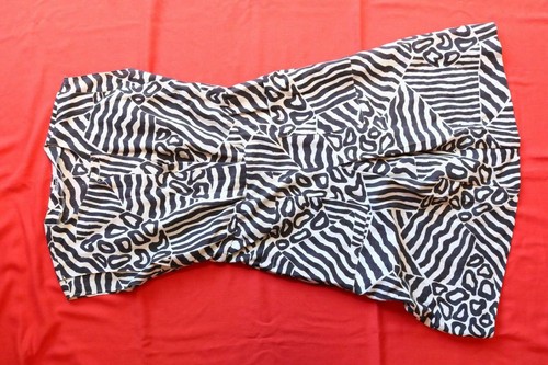 Vintage Dress Reto Black White about size 12 Large Animal Black White Print ZK