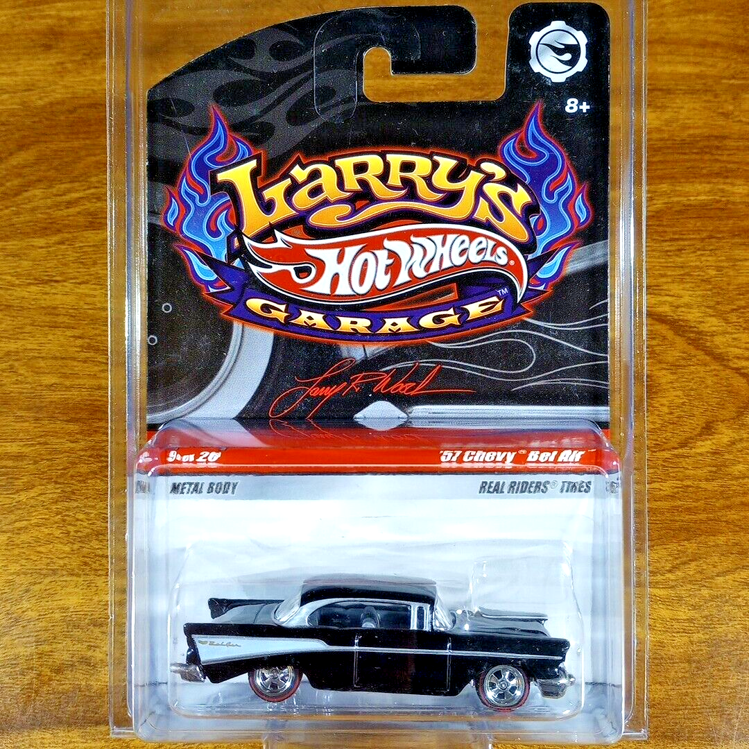 Hot Wheels Larry's Garage Chase Initials '57 Chevy Bel Air Black