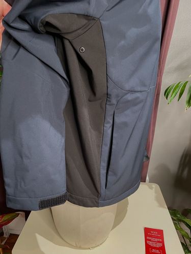 Tumi Stretch Soft Shell Jacket Men Large RFID Blocking Pocket Dark Blue Coat - Picture 5 of 11