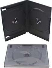 100 Double DVD Cases 14mm Size w/ Clear Film  Book Cover NEW