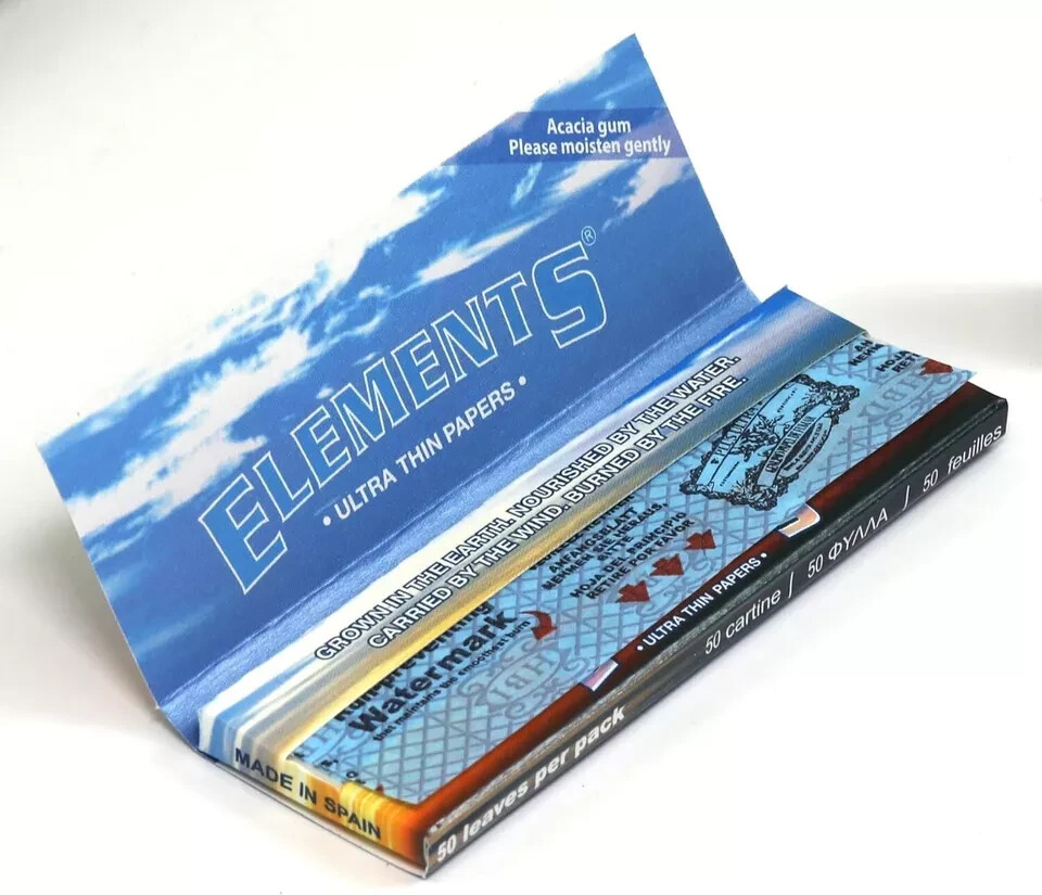 ELEMENTS 1 1/4 Ultra Thin Rice Rolling Papers – Full Box (25 Booklets) View 4