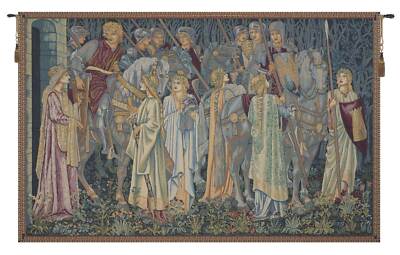 Departure of the Knights Large 36x54 in Italian Tapestry Wall Hanging Morris Art