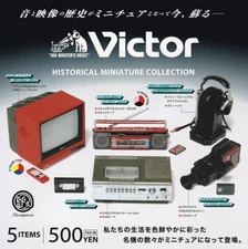Victor Historical Miniature Collection Complete set 5 Capsule Toy Gacha JP New