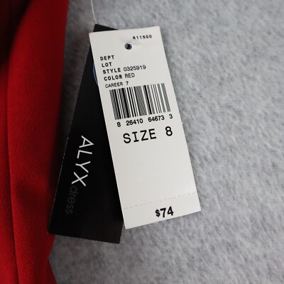 Alyx Dress Womens 8 Fit & Flare Pleated Red Short Sleeve NWT | eBay