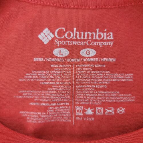 NWT Columbia PFG Performance Fishing Gear Coral Red T-Shirt Size Large New - Picture 3 of 7