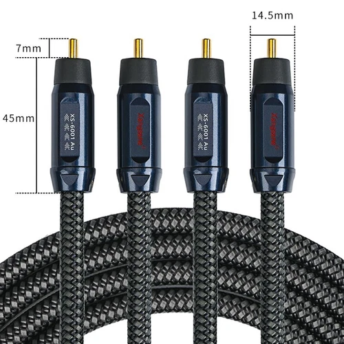 Hi-FI OFC Copper Audio RCA Cable Pure Copper Plug for System Amplifier CD Player - Picture 2 of 7