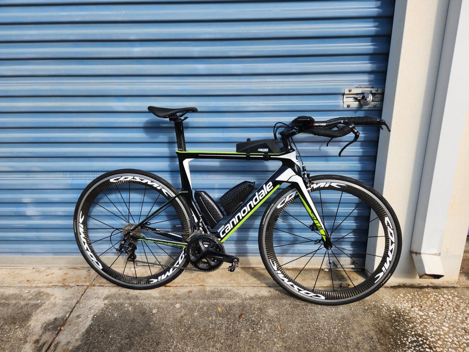 Cannondale Slice Full Carbon TT Triathlon Aero Bike 105 Mavic Carbon Wheels 54