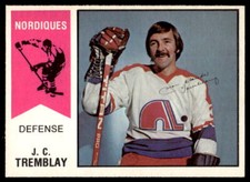 1974-75 O-Pee-Chee WHA #18 J.C. Tremblay Quebec Nordiques NM-MT
