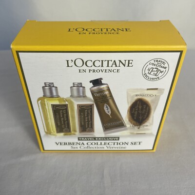L'Occitane 4 ps VERBENA Collection Set Travel Exclusive New, Stocking Stuffer.