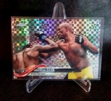 2018 Topps Chrome UFC Anderson Silva X-Fractor Refractor Card SSP #42