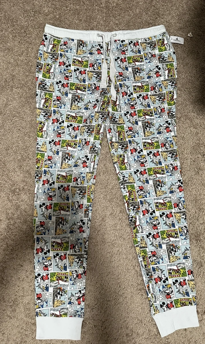 Disney Parks Comic Style Mickey Daffy Donald duck Pajama Pants