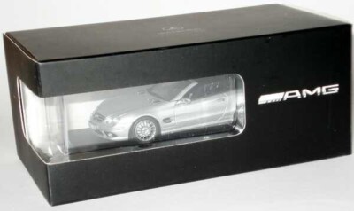 RARE MERCEDES SL 55 AMG V8 (R230) FACELIFT SILVER 1:43 MINICHAMPS