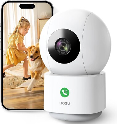 AOSU P1 -  4MP Überwachungskamera Innen WLAN , 360 ° , OHNE JEGLICHES ZUBEHÖR
