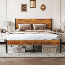 Twin Queen Full Size Sturdy Metal Platform Bed Frame w/ Headboard and Footboard