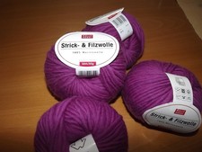 Rödel-Wolle, Strick- und Filzwolle,  200 Gramm, 100% Merino, neu