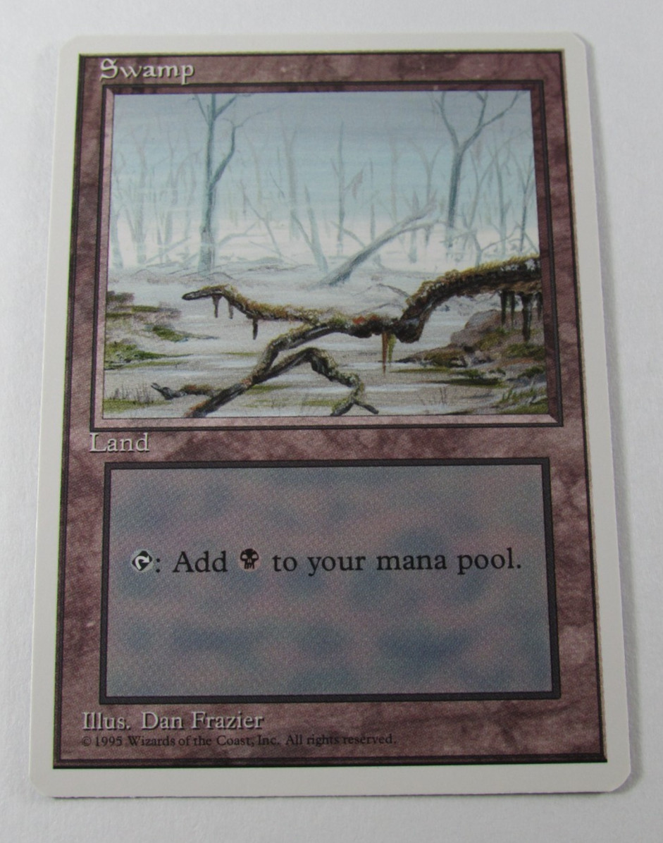 MAGIC THE GATHERING 4th EDITION SWAMP LAND NM ENGLISH MTG