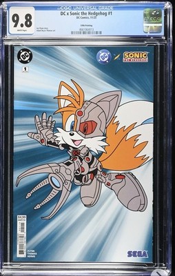 DC x Sonic the Hedgehog #1 Adam Bryce Thomas Cyborg 5th Print CGC 9.8