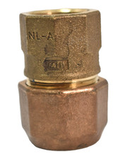 M/D Brass Straight Coupling Compression CTS x FIP Quick Joint Size 1" Coupling