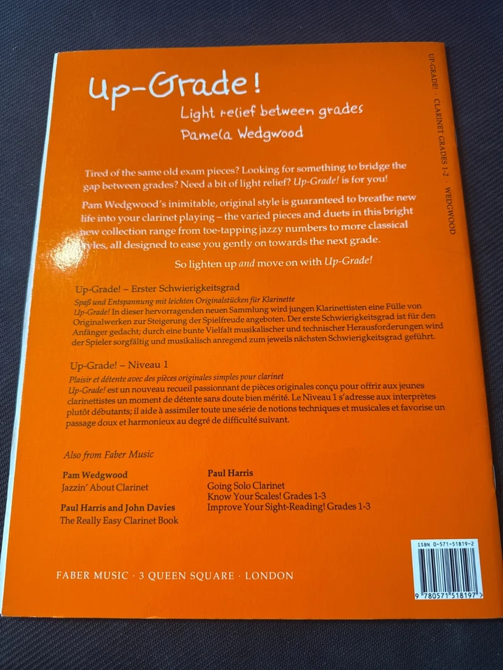 Up-Grade by Pamela Wedgwood for Clarinet Faber Music Book Grades 1-2 - Image 2 of 3
