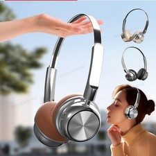 Retro Bluetooth5.3 Headphones Over Ear Wireless Earphones w/ Microphone Headset