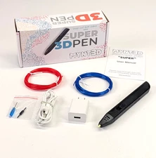 MYNT3D Super 3D Printing Pen w/ Filament & Accessories Boxed Tested Works
