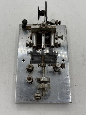 Vintage Telegraph Key Telegraph Apparatus Co Chicago USA Morse Code Key