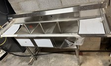 3 Compartment Sink W 2 Drainboards 75  Long 18 Gauge 15x15x11 Tubs