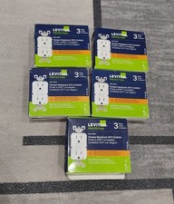 Leviton GFTR1-3W White 15A 125V Thermoplastic Tamper Resistant GFCI LOT OF 5 O