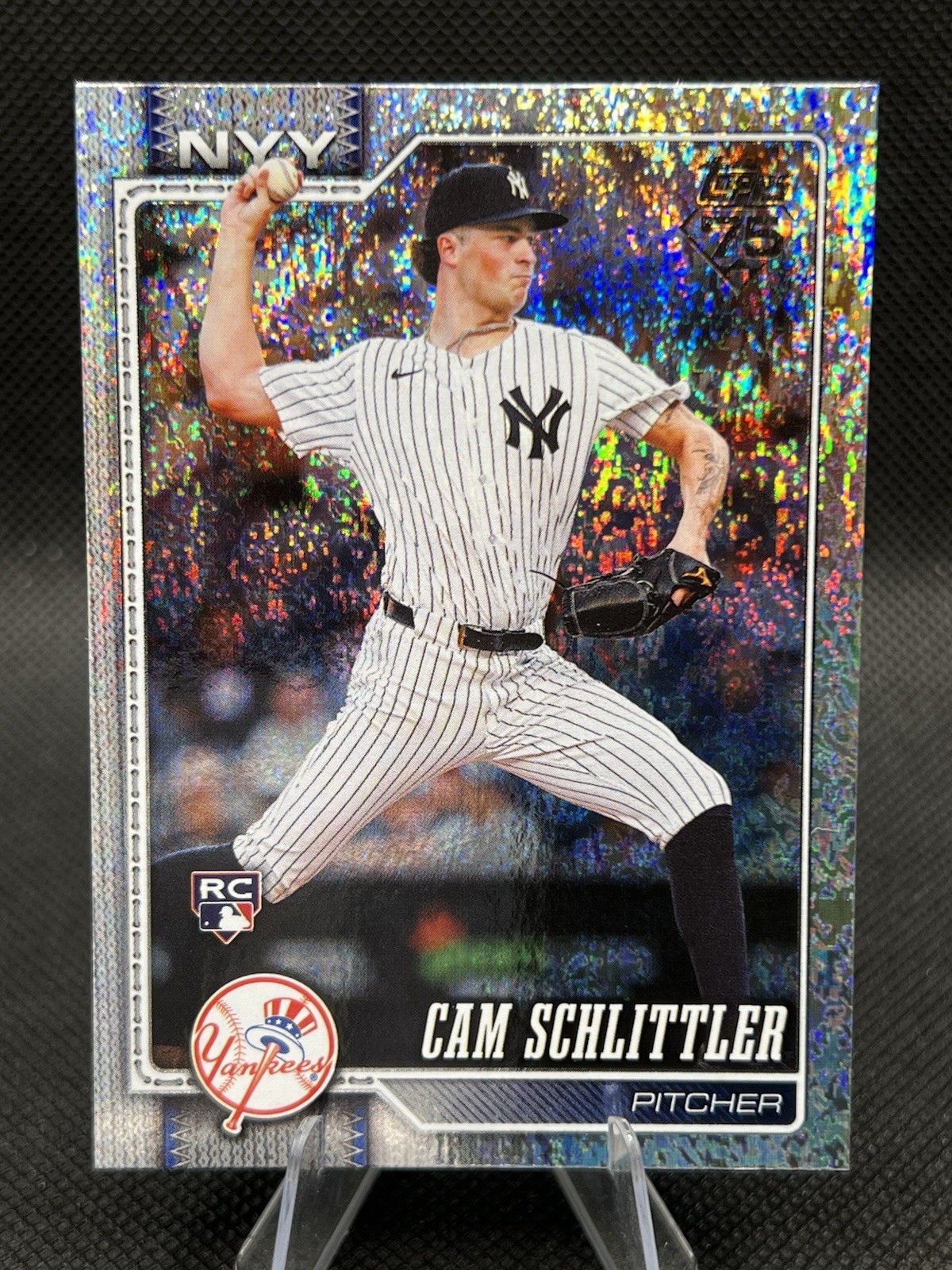2026 Topps Series 1 Cam Schlittler Sandglitter Rookie #111 New York Yankees