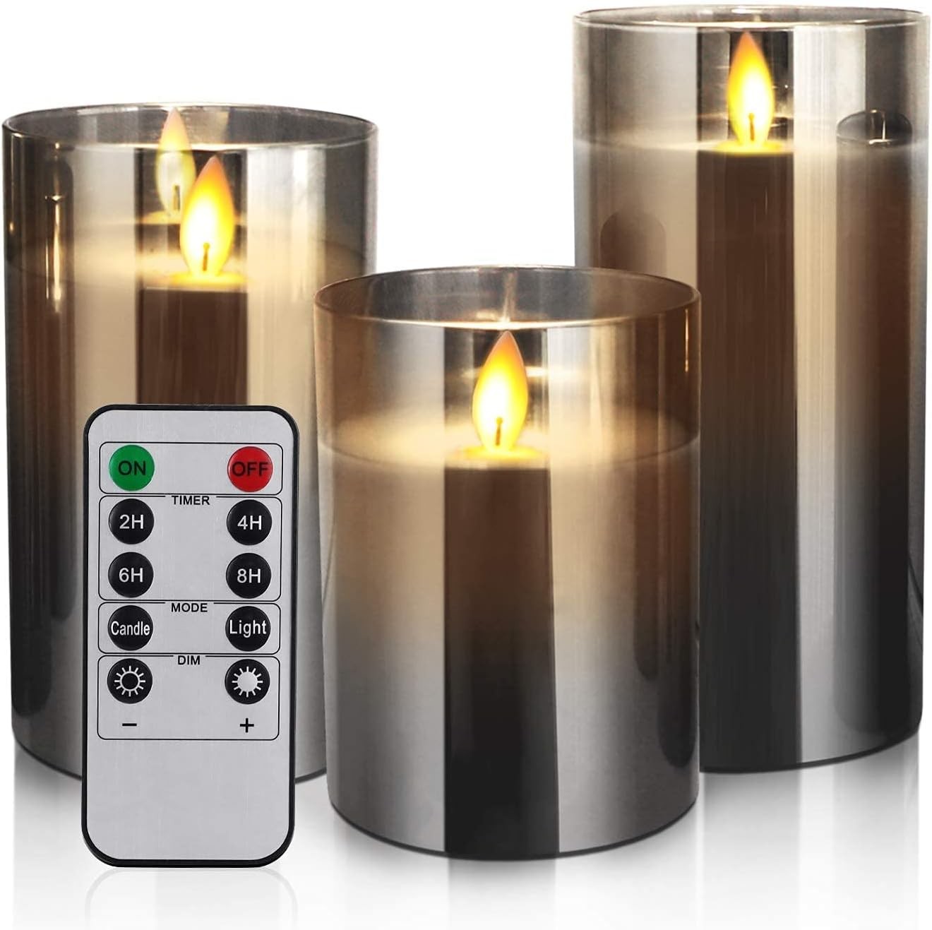 Yinuo Candle Flameless Led Candles Flickering, Real Wax Fake Wick,Battery Opera