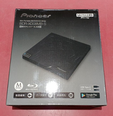 Pioneer BDR-XD08MB-S External Blu-ray DVD CD Writer USB 3.0 Black