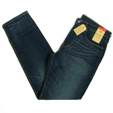 New Levi's 502 Regular Taper Fit Men's Jeans 32x34 Dark Blue Stretch FREE SHIP