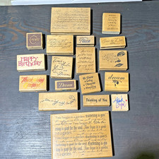 18 Inspirational Wood And Rubber Ink Stamps