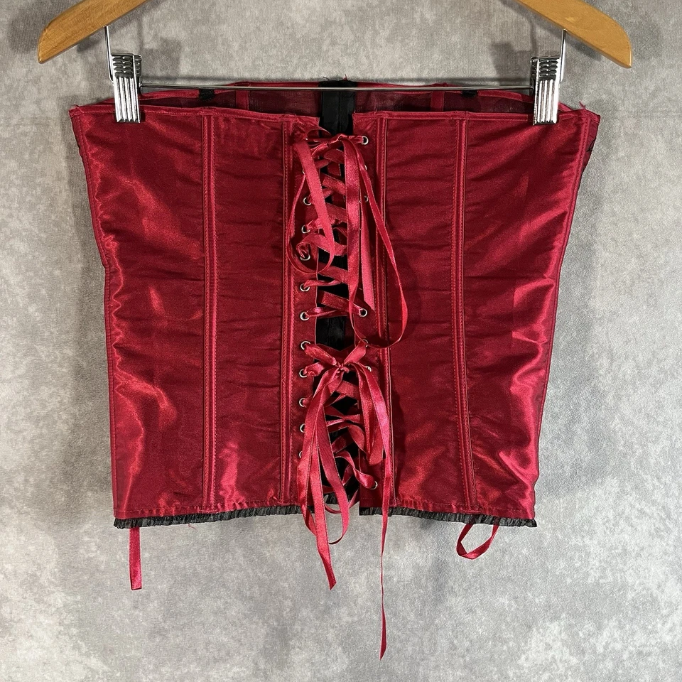 Винтажный женский корсет Fredericks Of Hollywood 34 красный бюстье без бретелек - Изображение 2 из 4