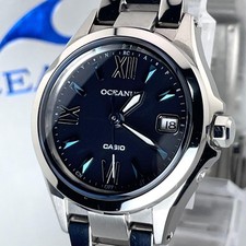 CASIO Oceanus Solar Radio Ladies Watch Titanium Black Dial Strap OCW 70J 1AJF I