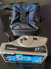 Vintage Polaroid JoyCam Instant Portable Camera With Vintage Quantaray Bag Blue