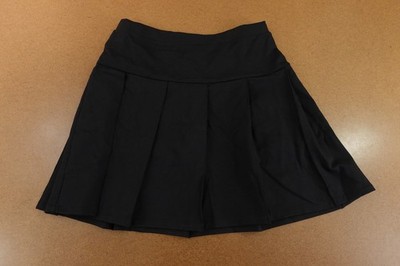 Amazon Essentials Girls Size 11/12 Black Pull On A Line Pleated Skort New
