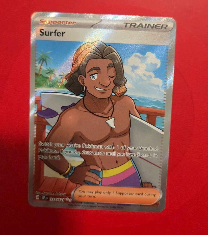 Pokémon TCG Trainer Surfer Ultra Rare Card #235/191 Surging Sparks