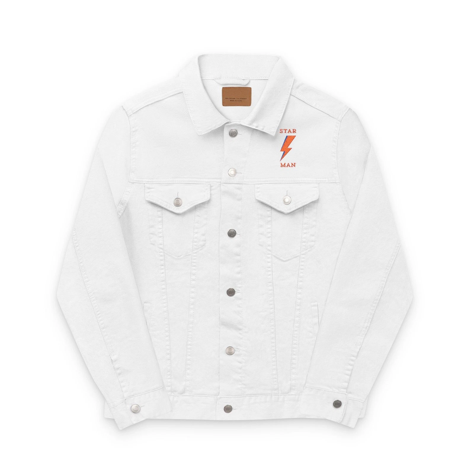 "Starman" Unisex Embroidered Denim Jacket – Effortless Style for Every Occasion
