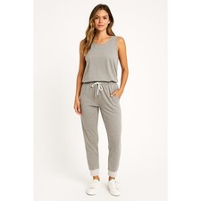 Nation Ltd x Intermix Grey Jersey Cotton Athleisure Jumpsuit – Size Small