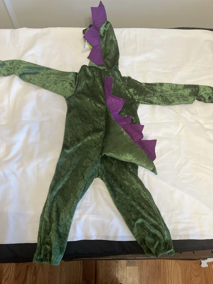 Disfraz de Dinosaurio DRAGÓN Halloween Talla 18-24 Meses Verde Felpa Terciopelo Una Pieza Foto 4 de 4